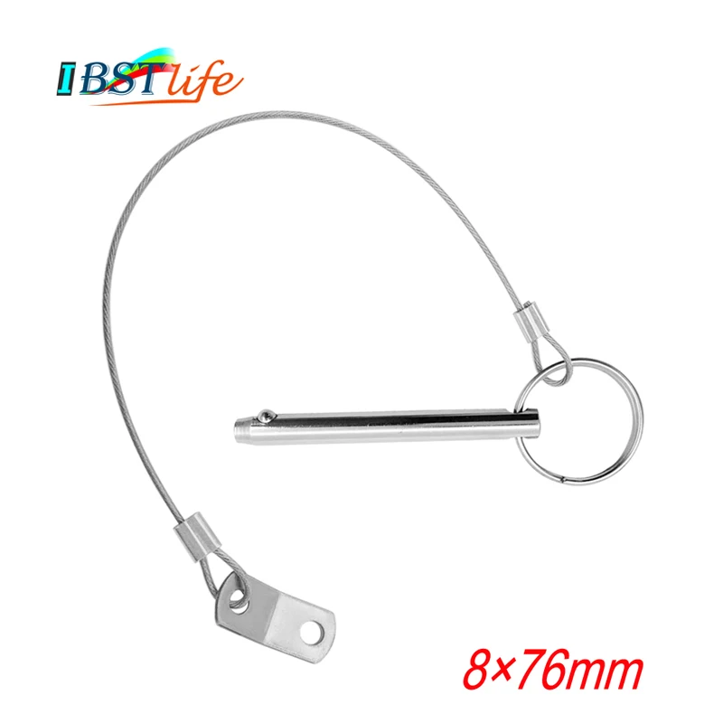 

stainless steel 316 Boat Top Bimini Top Quick Release Ball Pin with Lanyard Marine Hardware Deck Hinge Replacement Accessories