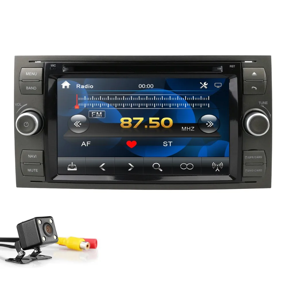 2Din 7 Black Sliver font b Car b font DVD Player For Ford Focus Mondeo Transit