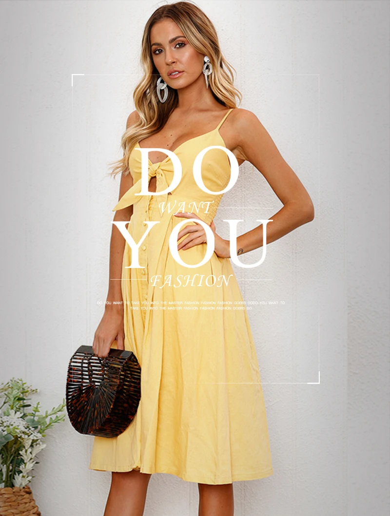 Sexy Backless Buttons Summer Dress Cotton Floral Dot Women Bow V-neck Vestido Long White Off Shoulder Beach Dresses Midi 2018