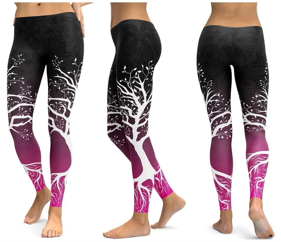 LI-FI Print Yoga Pants Women Unique Fitness Leggings Workout Sports Running Leggings Sexy Push Up Gym Wear Elastic Slim Pants