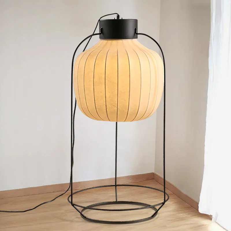 

Chinese style cage pendant light white lamps modern Japanese restaurant bar tea house tea room iron art cloth desk lamp ZA81015