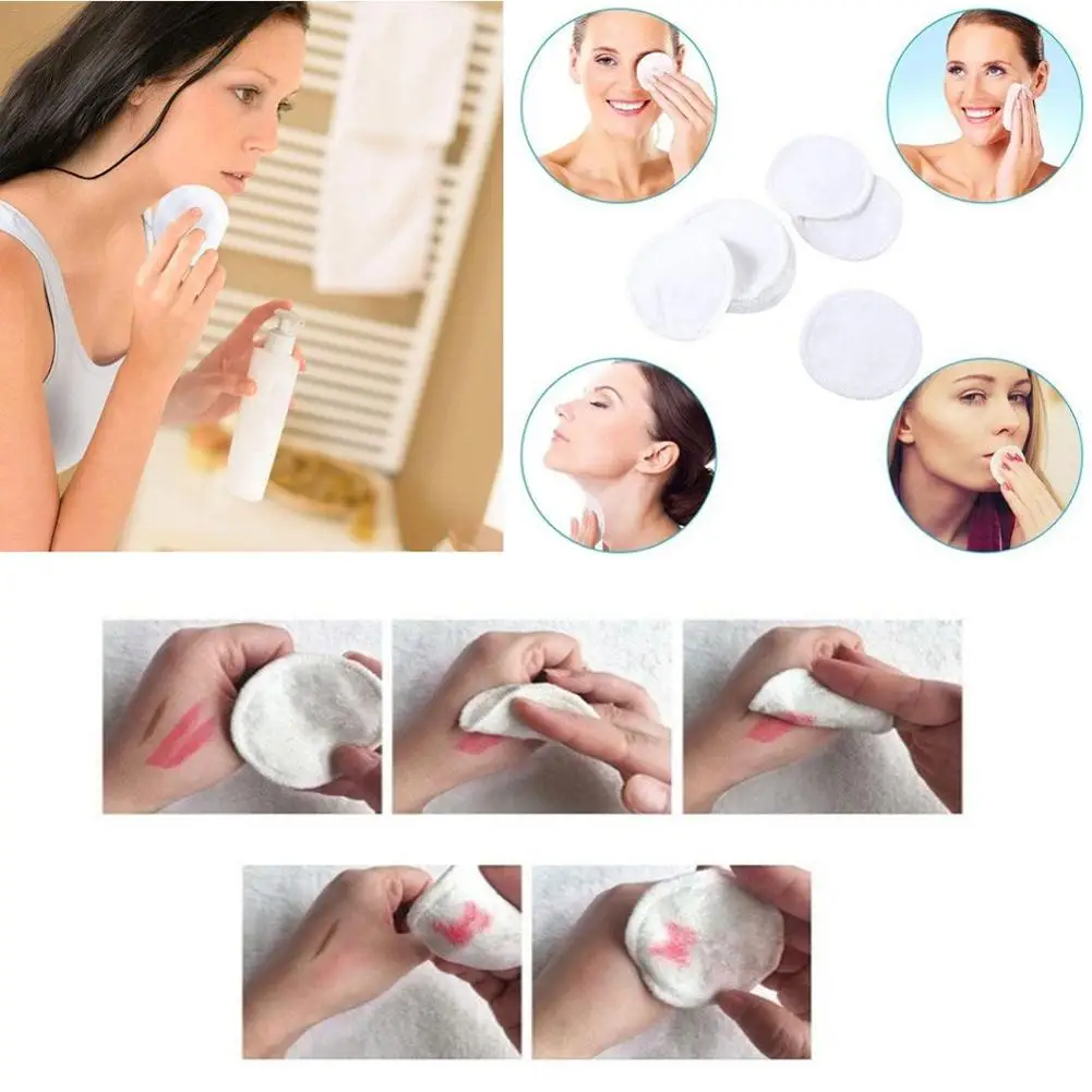 12Pcs Makeup Remover Pads Reusable Cotton Pads Make Up Facial Remover Bamboo Fiber Facial Skin Care Nursing Pads Skin Cleaning