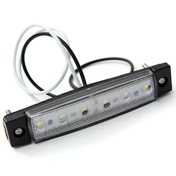 

Red/Yellow/White/Blue/Green 12V LED Car Truck Wagon Boat Trailer Side Marker Light Sidelights Indicator 6LED Clearance Tail Lamp