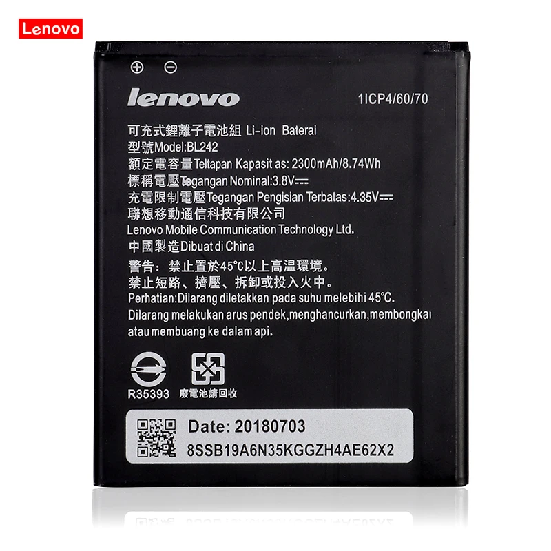 

2018 NEW Original BL 242 BL242 Battery For Lenovo K3 K30-W K30-T A6000 A3860 A3580 A3900 A6010 A6010 Plus High Quality Batteries