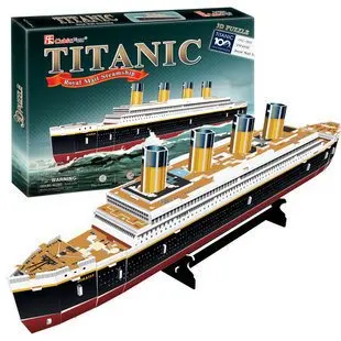 

Candice guo! 2013 newest 3D puzzle toy CubicFun 3D paper model jigsaw game DIY Titanic royal mail steamship