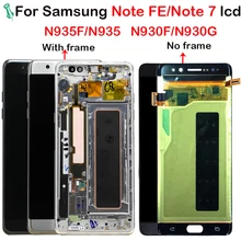 Супер AMOLED lcd для samsung Note FE lcd N935F N935F/DS дисплей сенсорный экран дигитайзер в сборе для samsung N930F Note 7 lcd