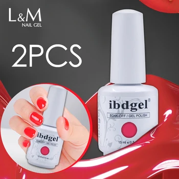 

2pcs/lot Gelatu Gel Nail Polish New Arrival ibdgel Brand 15 ML Soak Off UV Gel Cosmetics Nail Art Manicure Nails Gel Polish