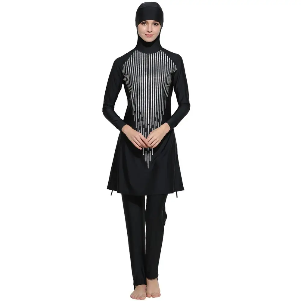 

Plus Size Hot Women large size conservative Muslim stitching conservative swimsuit suit full coverIslamic scarf Islamic swimsuit