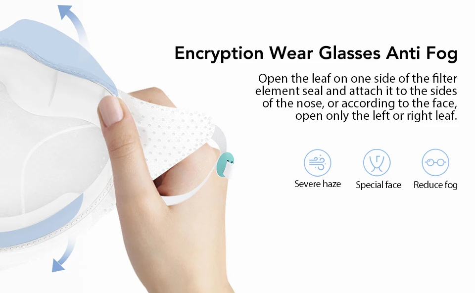 Xiaomi Mijia AirPOP Airwear Mask Light 360 PM2.5 Anti-Pollution Anti-haze FaceMask Material Antibacterial AIRWEAR Filter (16)