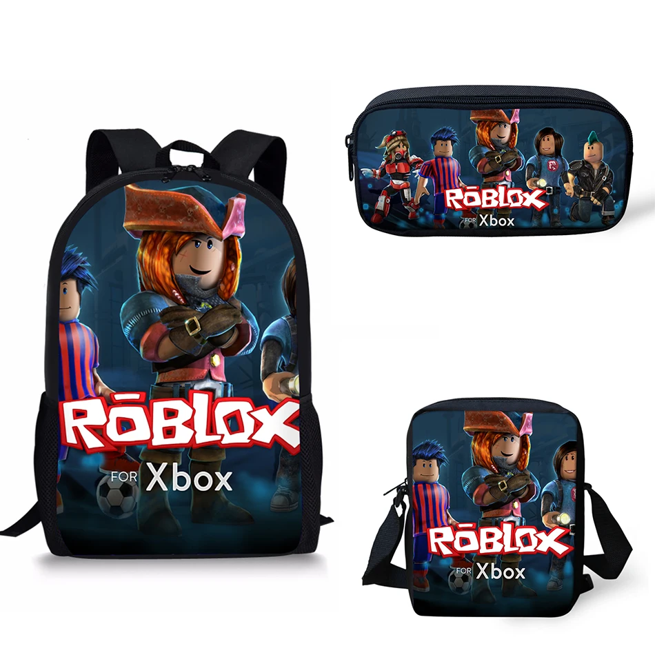 

Hot Sale Roblox Backpack Set/3pcs Children School Bags For Girls 3D Print Teenagers Backpacks Kids Schoolbags Mochila Infantil