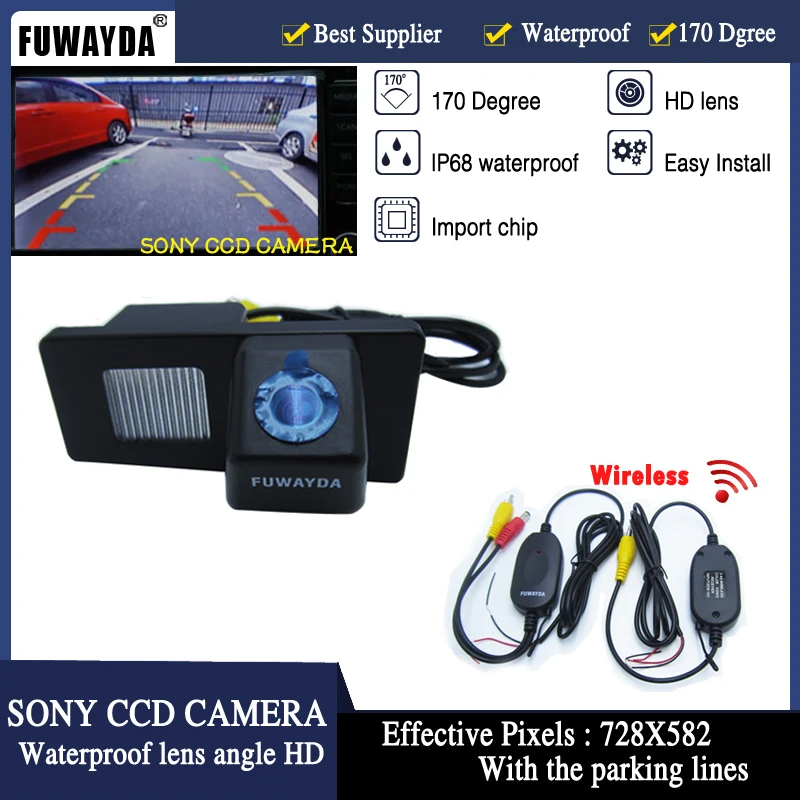 

FUWAYDA Free Shipping ! Wireless SONY CCD Car REVERSE Rear View Reverse Guide Line CAMERA for Ssangyong Rexton Ssang yong Kyron