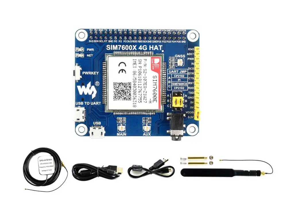 Goedkoop Waveshare 4G 3G 2G Gsm Gprs Gnss Hoed Voor Raspberry Pi Nul  Zero W Zero Wh 2B 3B 3B +, gebaseerd Op SIM7600E H, Dial Up