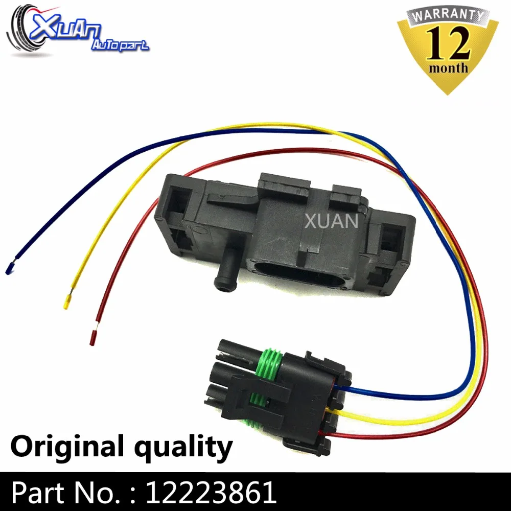 XUAN 12223861 4 Bar Turbo Intake Air Boost Pressure Map Sensor for