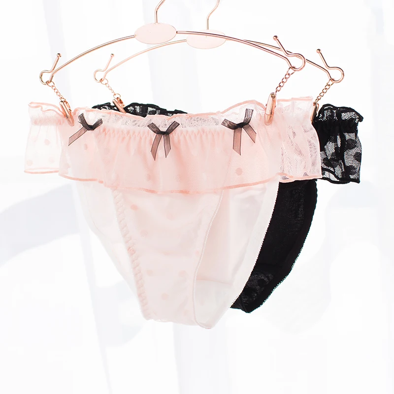 Japanese underwear girl cute wave point cotton underwear cute bow