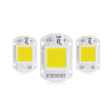 Высокое качество COB светодиодный чип 20 Вт 30 Вт 50 Вт AC 220 В без необходимости драйвера Smart IC DIY светодиодный прожектор белый/теплый белый