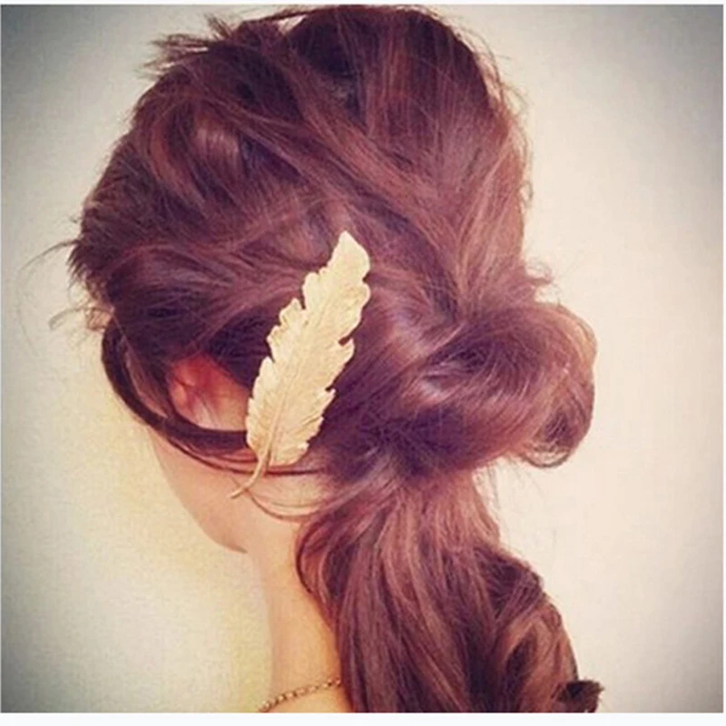 1PCS Fashion Women Lady Girl Metal Leaf Hair Clip Hairpin Barrette Headwear Hair Pins Accessories Hair Styling Braiding Tools