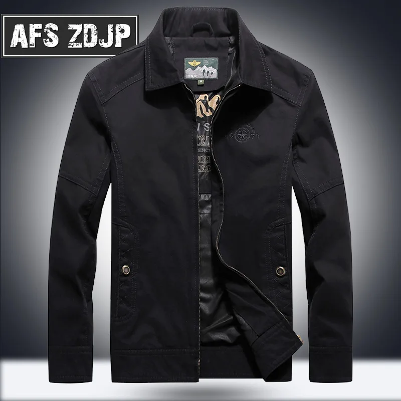 

Afs ZDJP M-4XL JEE Plus Size Spring and autumn high quality Business Jacket Solid Cotton Coat 2019 Male coat