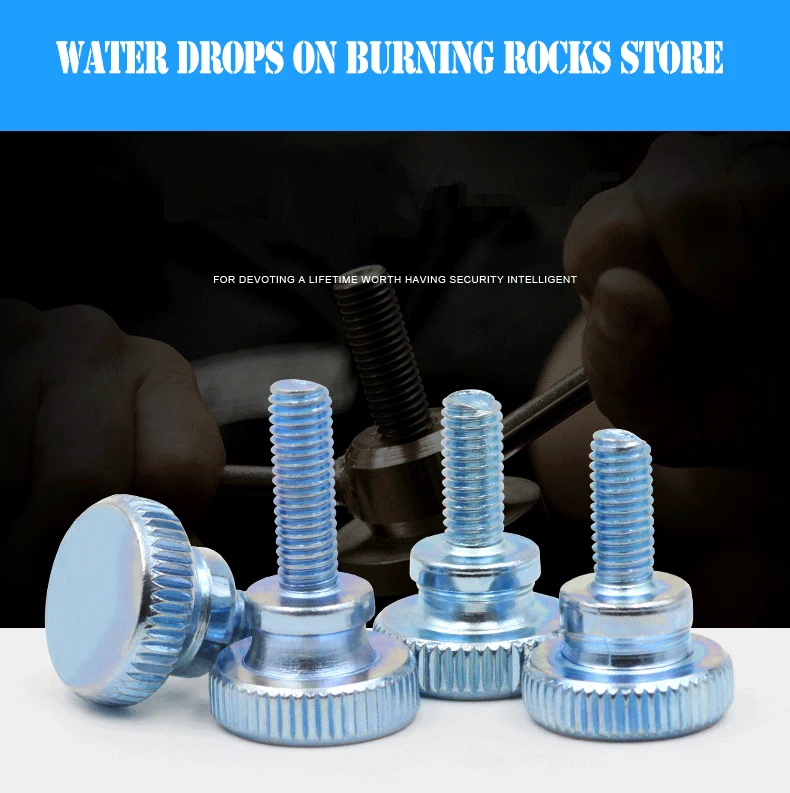 

20 Pcs/Lot M6 Flat Head Step Thumb Screw /Round Head Step Knurling Hand Twist Screw/Hand Tighten Screws Length 8mm--40mm