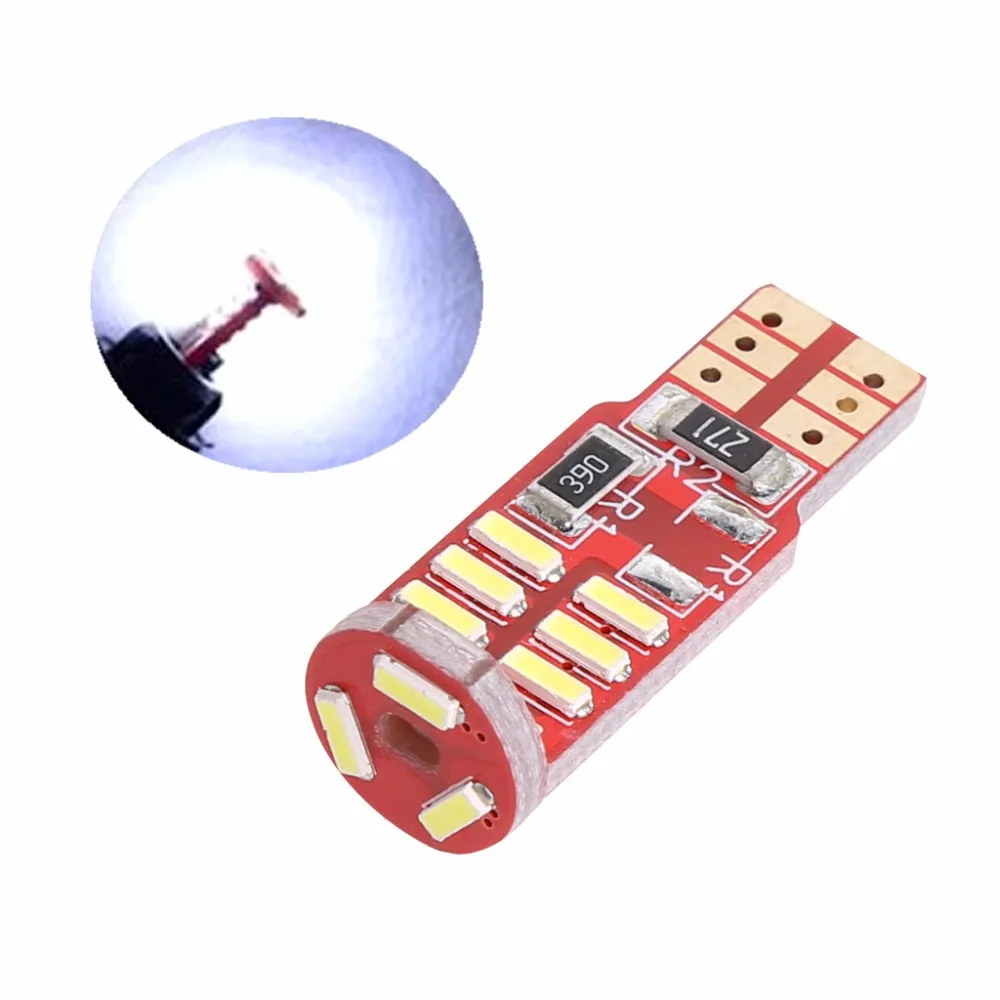 CAN-bus безошибочный 15-SMD T10 W5W LED 5W5 4014 габаритный фонарь белый | Автомобили и