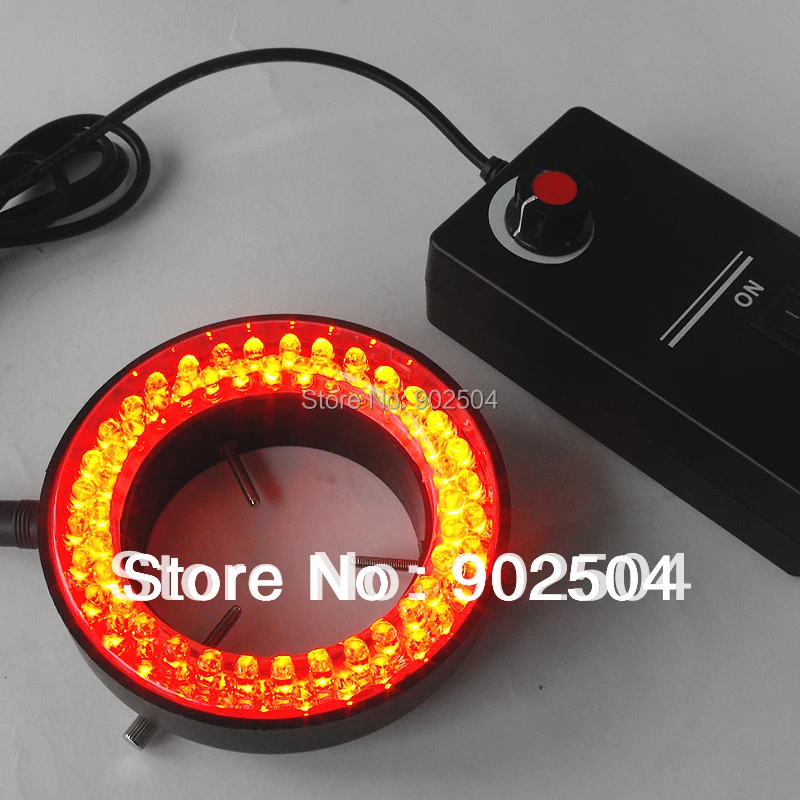 

llluminated Microscope Ajustable Ring Lamp with 60 LED Red Color Lights and Adapter 220V or 110V