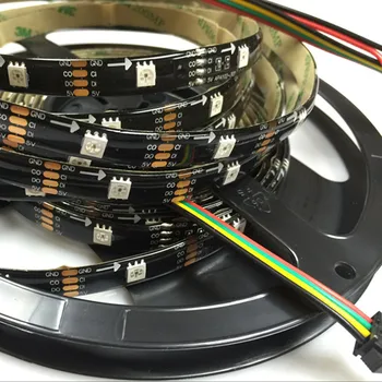 

YIYANG APA102 Build-in Chips 30Pixels Silicone IP65 Waterproof Programmable Full Magic Color LED Strips Updated Version WS2801