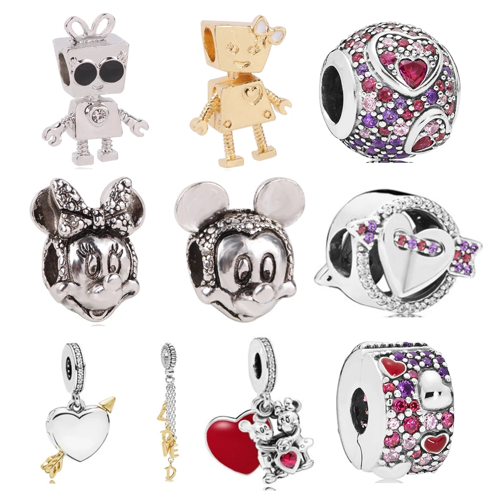 

dodocharm European Silver Mickey Minnie DIY Love Cartoon Bead Fit Original Pandora Charms Bracelet Trinket Jewelry Women