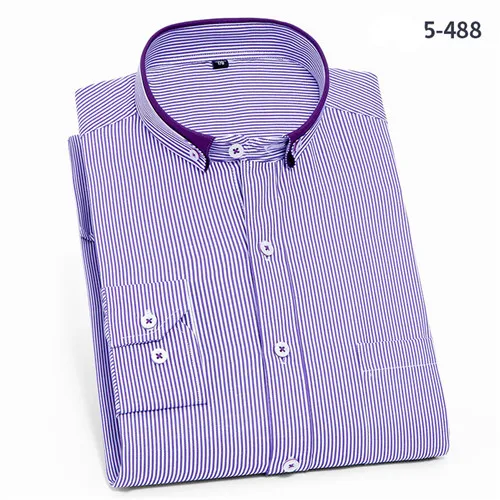 DAVYDAISY Новое поступление мужская рубашка с длинным рукавом мужская деловая рубашка приталенная брендовая Рабочая Рубашка мужская одежда для вечеринок DS245 - Цвет: 5-488