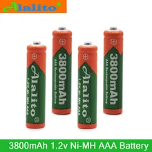 4-20 шт Alalito Новая батарея AAA 3800 mAh перезаряжаемая батарея Ni-MH 1,2 V AAA батарея для часов, мышей, компьютеров, игрушек так далее