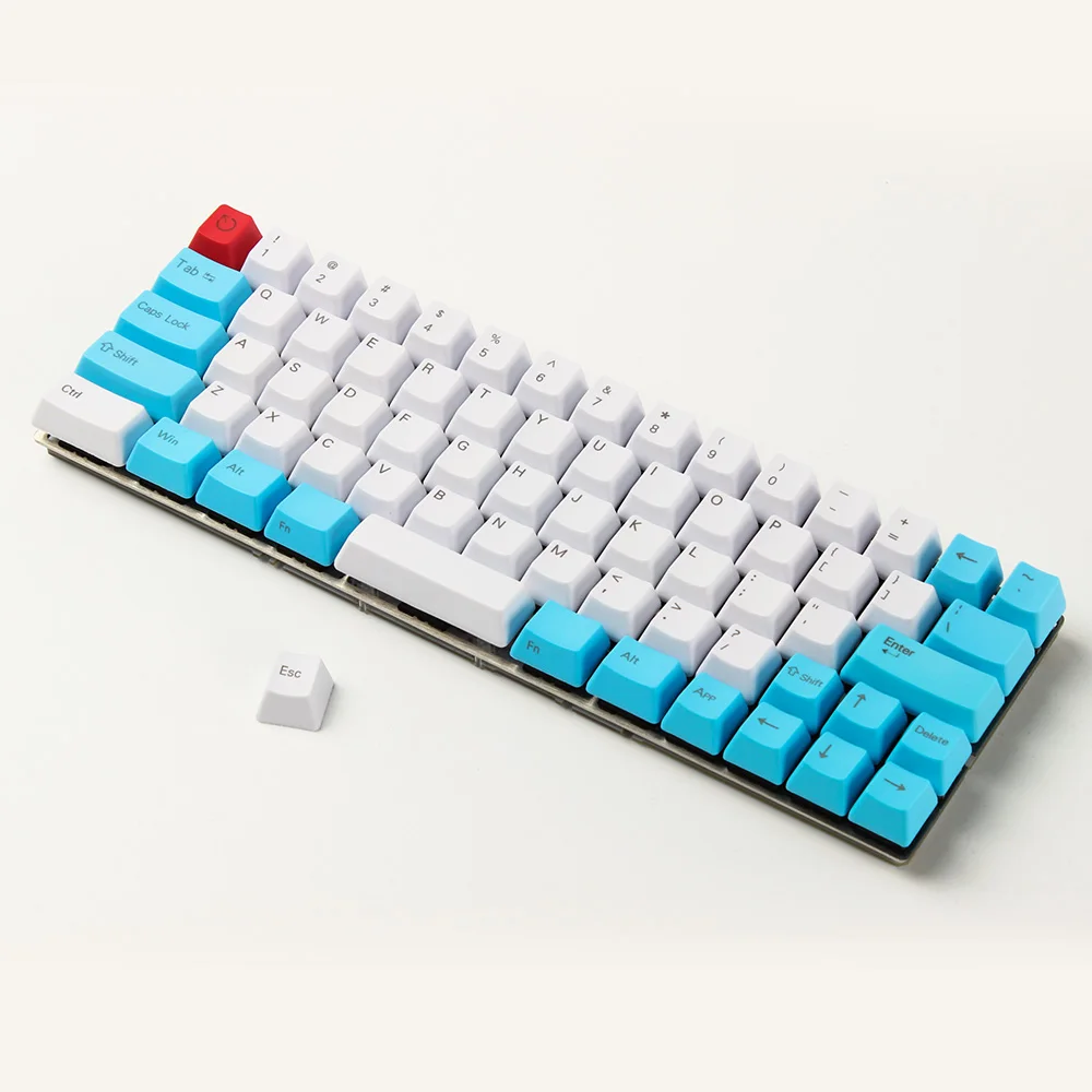 YMDK Carbon Blue White Red Black Minila Keyset Thick PBT OEM Profile Keycaps for Filco Minila YD60M Tada68 GK64 Only Keycap Carbon Blank YMDK Carbon Blue White Red Black Minila Keyset Thick PBT OEM Profile Keycaps for Filco Minila YD60M Tada68 GK64 Only Keycap Carbon Blank