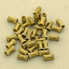 100 шт. латунные накатные гайки M3x12mm(L)-5 мм(диаметр), метрическая резьба вставка