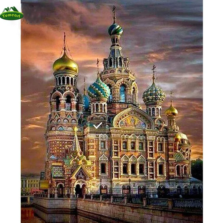 Алмазная мозаика сделай сам вышивка крестиком в христианской церкви полная