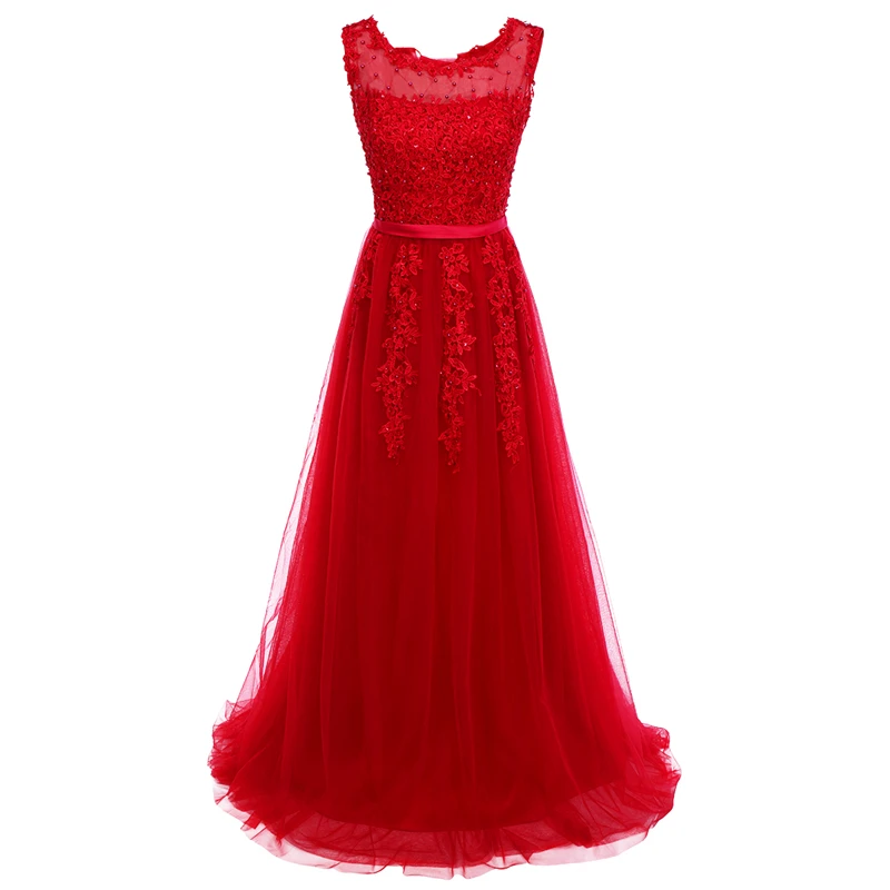 

Vintage Embroidery Tulle Long Dress for Bridesmaid Women Sleeveless Beading Lace Up High Waist Elegant Women Dress for Wedding