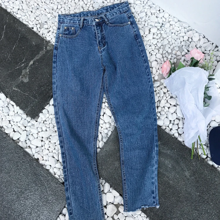Сезон: весна-лето прямые джинсы женские Pantalon Femme джинсовые штаны повседневное для женщин s Высокая талия джинсы для