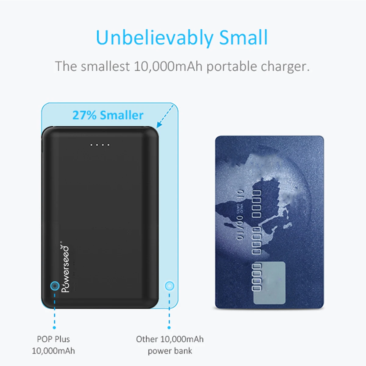 10000mAh QC3.0 Mini Power Bank Portable Dual USB Charger Powerbank External Battery Fast Charging for Samsung Xiaomi for iphoneX