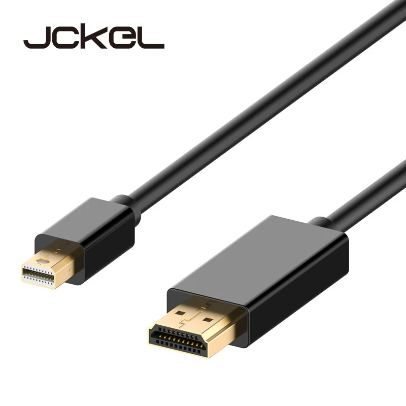 

JCKEL Mini DP to HDMI Cable Male to Male Adapter Mini DisplayPort for Macbook Pro Air Projector Laptop Monitor Camera Projector