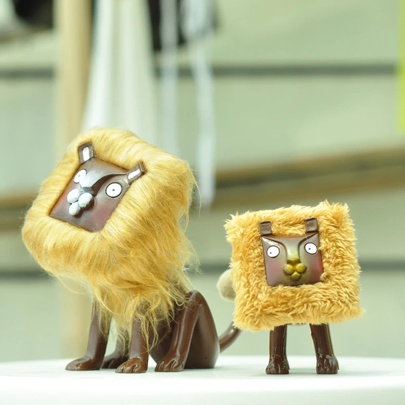 

2 pieces for a lot Resin Lion Living Room Decoration Gift Square Head Lion