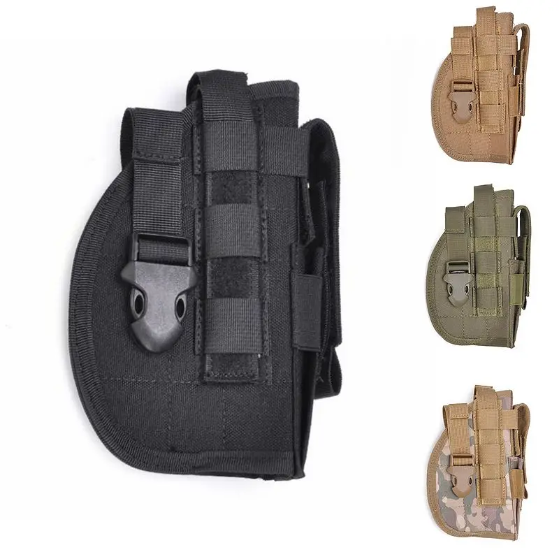 

Tactical Univeral Gun Holster Military Airsoft Pistol Nylon Holster Outdoor Hunting Shooting Holster Pouch with Magazine Pocket