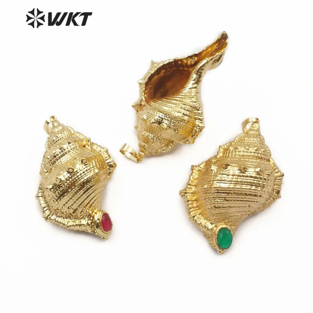 WT JP108 WKT новый дизайн окунутая труба раковина кулон с полным металлическим