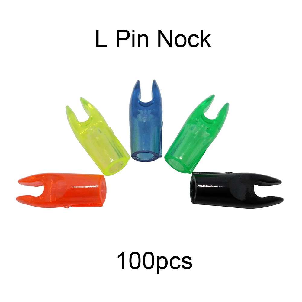 

100pcs Archery Plastic Arrow Pin Nocks Shooting L Pin Nocks