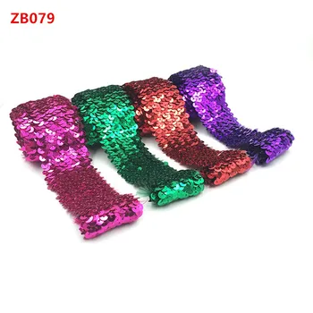 

width4.8CM gold silver red green blue DIY handmade sequins beading Braid lace trim fabric clothing accessories collar ZB079
