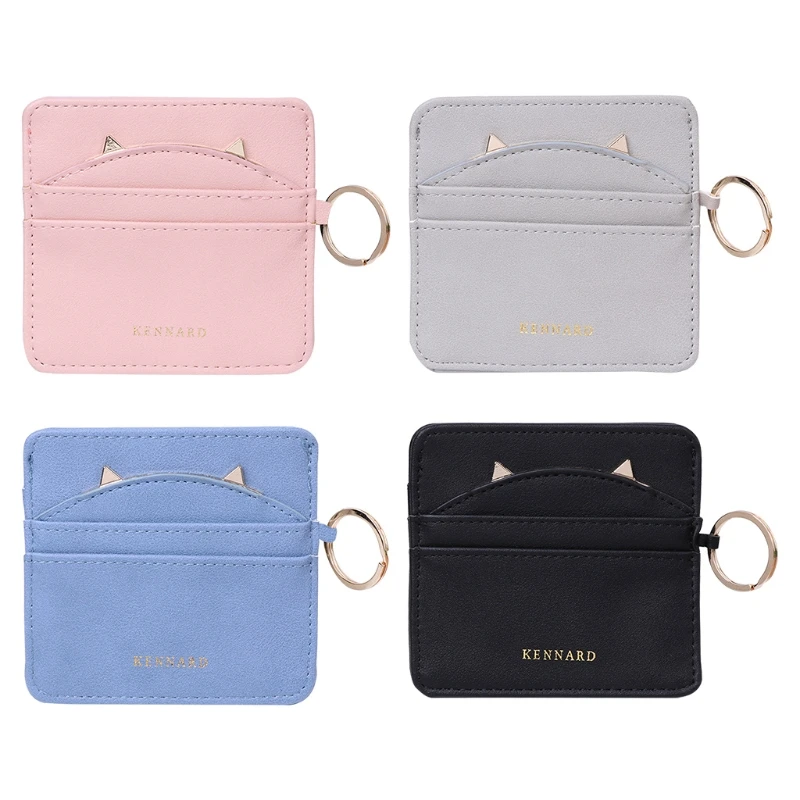 

Women Girls Coin Purse Lovely Cat Ear Cash Credit Card Holder Wallet Key Chain