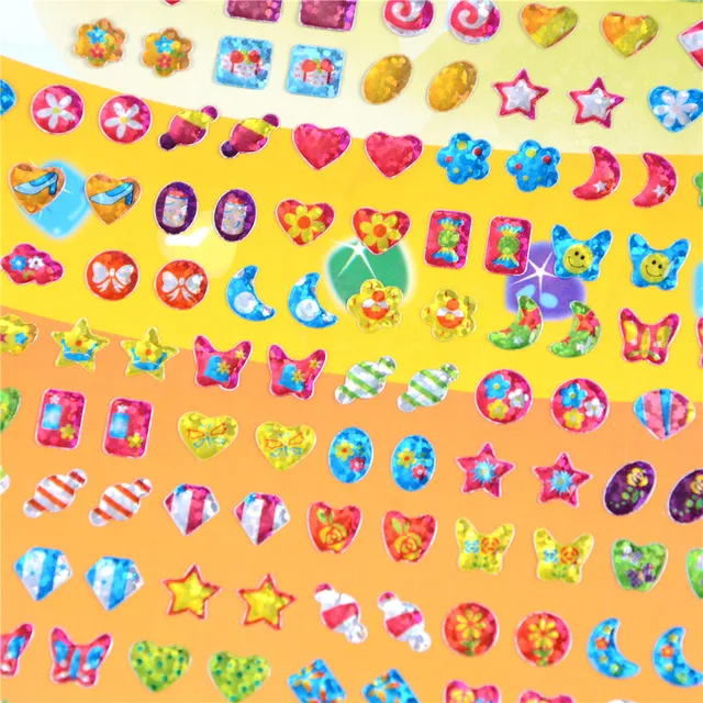 60/180/300Pcs Sticker Earrings 3D Gems Stickers Glitter Sparkle Crystal  Stickers Self-Adhesive Stick on