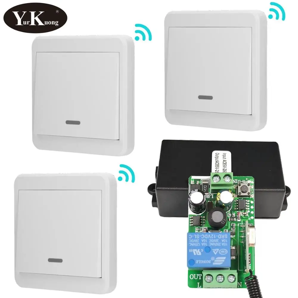  433MHz RF Remote Control Switch AC 110V 220V 240V 85V-260V Light Lamp LED Bulb Wireless Switches Co - 33040760677