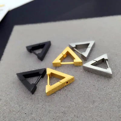 

1pair/lot Shape Earrings Styles Rock Punk Gothic Style Women Mens Stainless Steel Taper Hoop Party Jewelry
