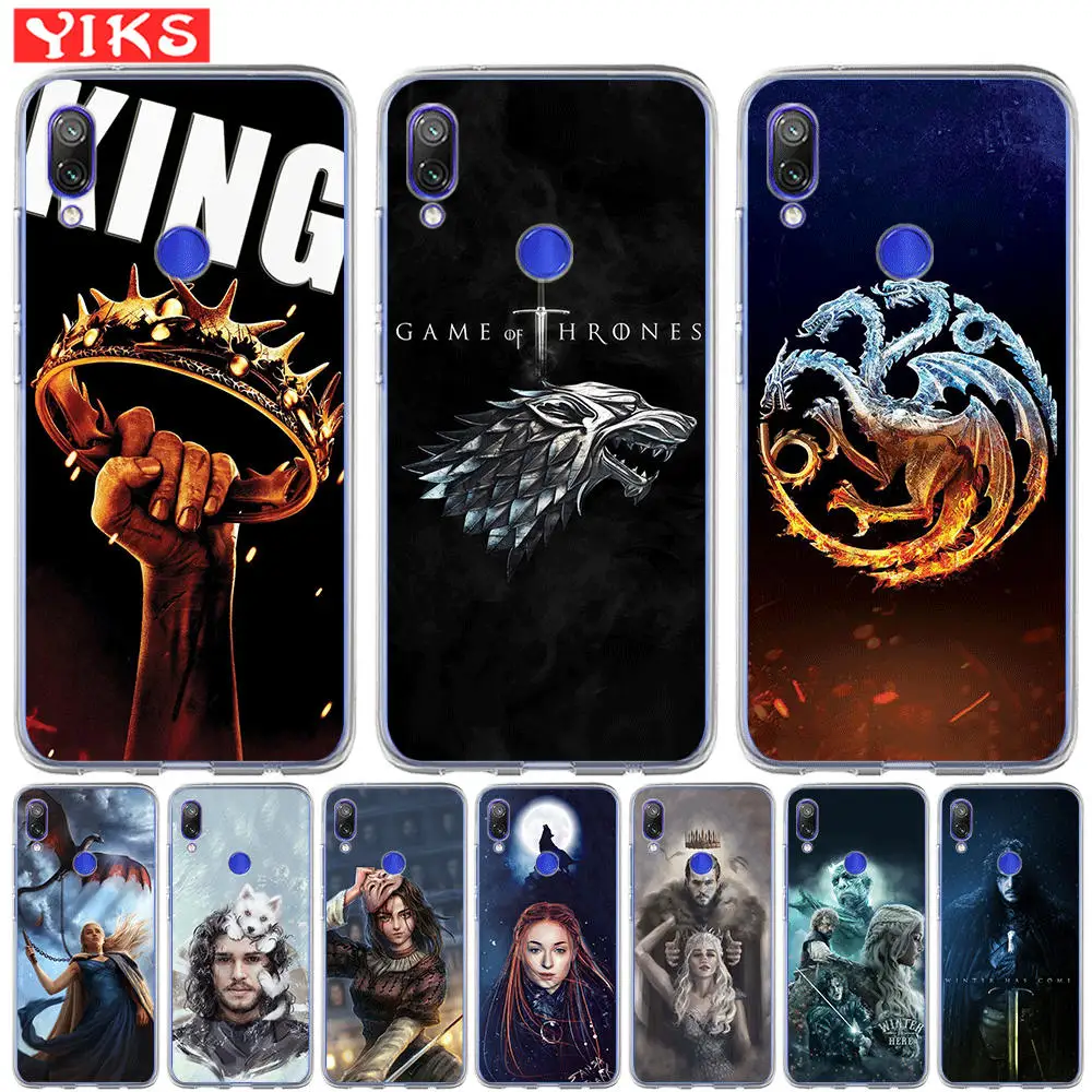 

Game Thrones Daenerys King Jon Case for Xiaomi Redmi Note 7 6 6A 5 5A 4 4A 4 Pro 4X Plus Mi 6 8 9 A1 A2 Lite 5X 6X PocoPhone F1