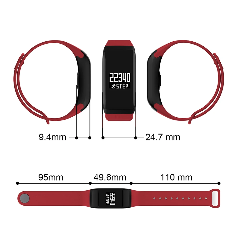Wearpai WP103 монитор сердечного ритма Смарт браслет кровяного давления смарт fitnesstracker