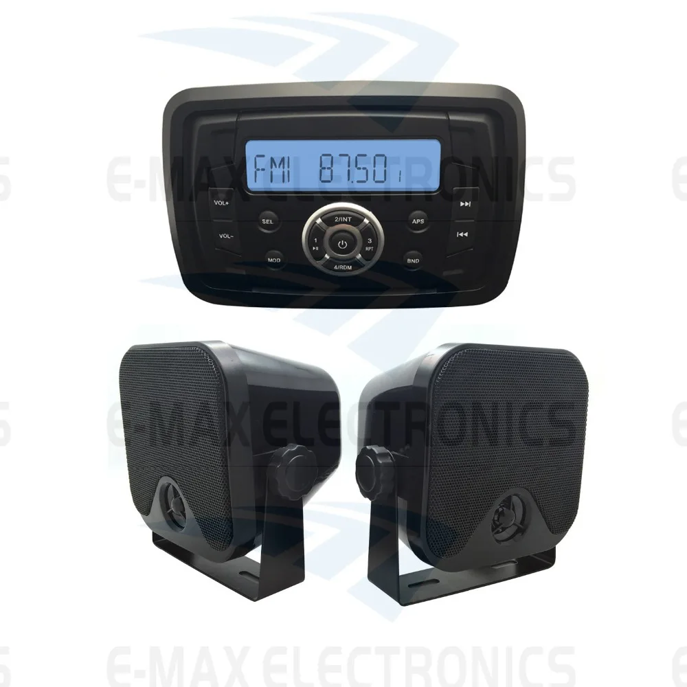 Waterproof Marine Stereo MP3 And 1 pair of 4" Heavy Duty Waterproof