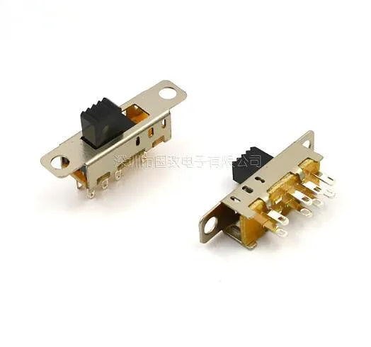 

Free Shipping 20PCS-50PCS SS23E04 SS-23E04Double Toggle Switch 8 Pins 3 files 2P3T DP3T Handle high 5mm small slide switch