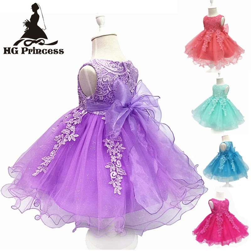 

Hot Sales Cotton Lining 6-24 Month Infant Dresses 2017 New Arrival Lace Top Baby Dress For 1 Year Girl Birthday Christening Gown