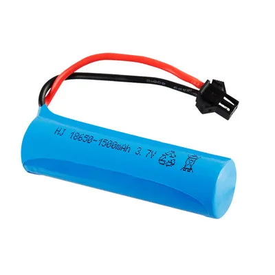 

3.7V 1500mAh 18650 rechargeable Battery For RC helicopter Airplanes car Boat Toys Spare Parts 3.7v Li-ion battery SM plug